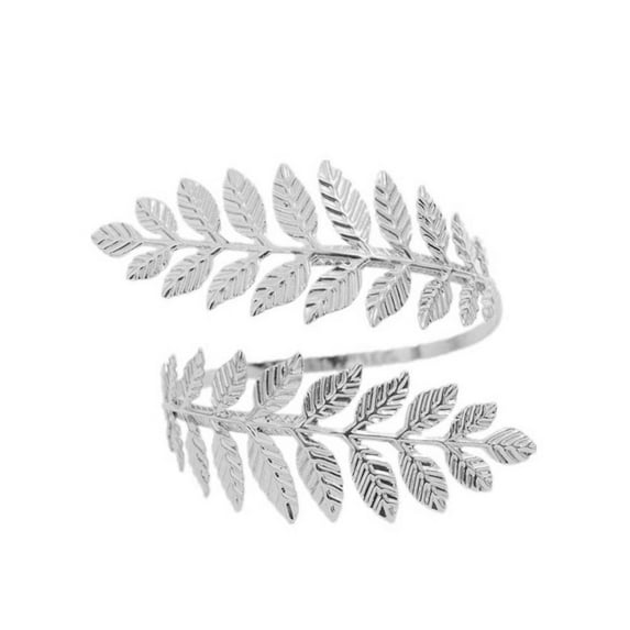 Ayyufe Fashion Women Metal Leaf Charm Open Bracelet Arm Cuff Armlet Bangle Fine
