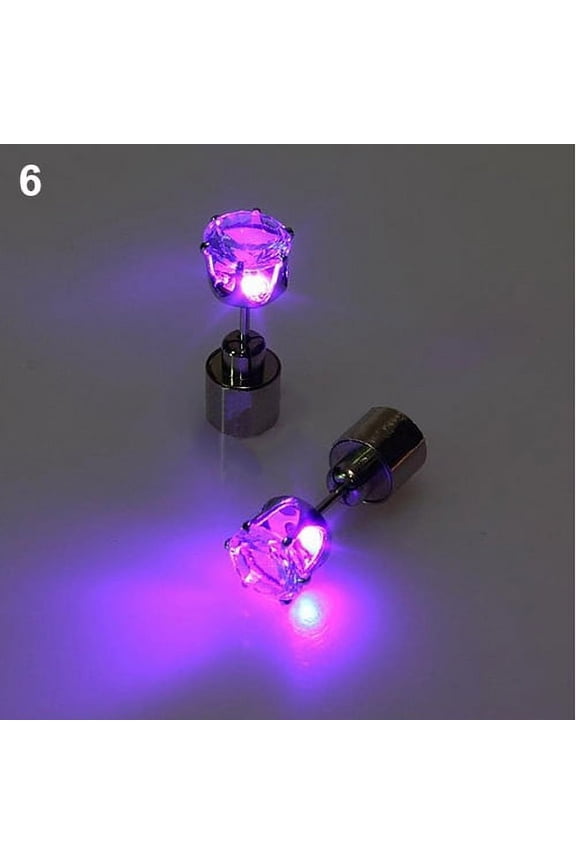 Light Up LED Rhinestone Earrings Stud Dance Party for Party/Xmas