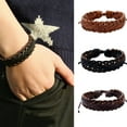 thumbnail image 1 of Ayyufe Men Bracelets Leather Rope Bracelet Men Women Bangle Birthday Party, 1 of 7