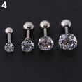 thumbnail image 1 of Ayyufe Men Women Rhinestone Cartilage Tragus Bar Helix Upper Ear Earring Stud, 1 of 7