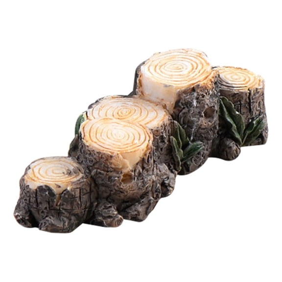Ayyufe Miniature Stump Miniature Resin Stump Micro Landscape Fairy Garden Mini Ornament Dollhouse Decor