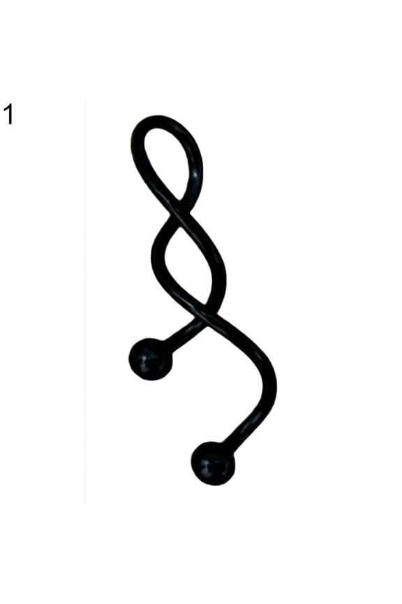 Pack Of 1 14g Cool Twist Spiral Ear Industrial Barbell Belly Ring Piercing Earring