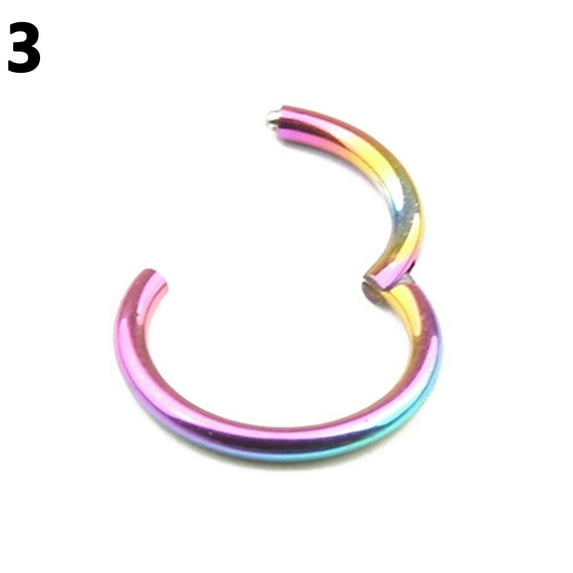 Ayyufe Pack Of 1 16G 14G Hinged Segment Hoop Ring Stainless Steel Lip Nose Septum Piercing