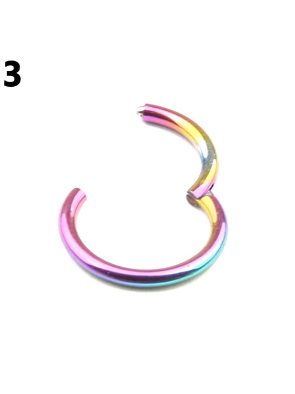 Pack Of 1 16G 14G Hinged Segment Hoop Ring Stainless Steel Lip Nose Septum Piercing