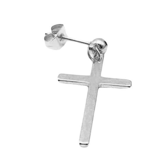 Ayyufe Pack Of 1 Punk Men Women Stainless Steel Cross Dangle Ear Stud Earring Party