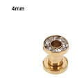 thumbnail image 1 of Ayyufe Pack Of 1 Stainless Steel Rhinestone Inlaid Plating Ear Plug Earring Piercing, 1 of 7