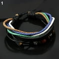 thumbnail image 1 of Ayyufe Pack Of 1 Unisex Chic Multi-layer Leather Rope Chain Beadss Bracelet, 1 of 4