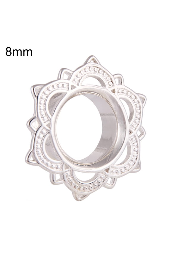 Pack Of 1 Unisex Lotus Flower Ear Plug Double Flare Gauge Expander Piercing
