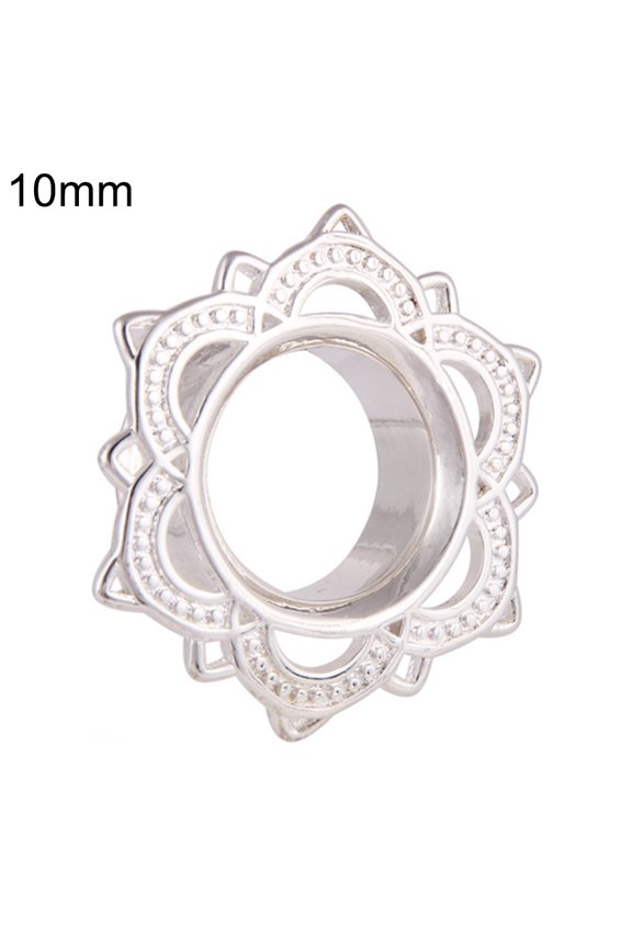 Pack Of 1 Unisex Lotus Flower Ear Plug Double Flare Gauge Expander Piercing