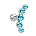 thumbnail image 1 of Ayyufe Pack Of 1 Women Rhinestone Cartilage Helix Tragus Ear Stud Earring Piercing, 1 of 1