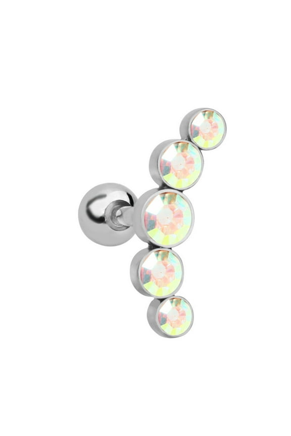 Pack Of 1 Women Stainless Steel Cartilage Helix Tragus Ear Stud Piercing Earring