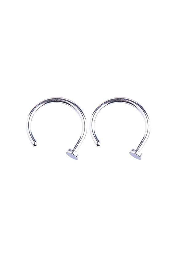 Pack Of 10/6/2 Stainless Steel Nose Open Hoop Ring Body Piercing Stud Unisex