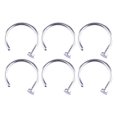 thumbnail image 1 of Ayyufe Pack Of 10/6/2 Stainless Steel Nose Open Hoop Ring Body Piercing Stud Unisex, 1 of 7