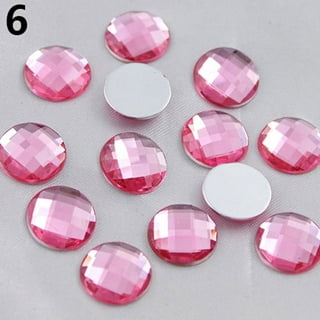 The Crafts Outlet Flatback Rhinestones, Round, 7mm, 5-pk (5X-144-pc) Pink