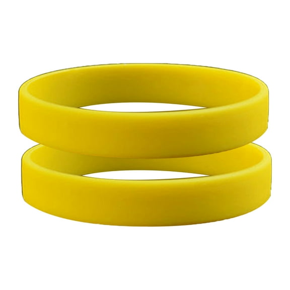 Ayyufe Pack Of 2Men Women Silicone Wristbands Solid Color Sports Bracelet Bangle