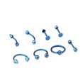 thumbnail image 1 of Ayyufe Pack Of 8 Mixed Lip Tongue Eyebrow Nose Ring Barbell Body Piercing, 1 of 6