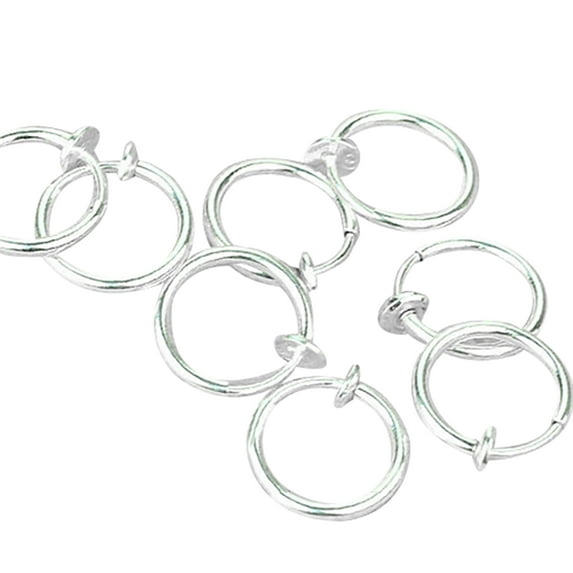 Ayyufe Pack Of 8 Nose Ring Skin-friendly Non Piercing Metal Nose Ring Hoop for Men