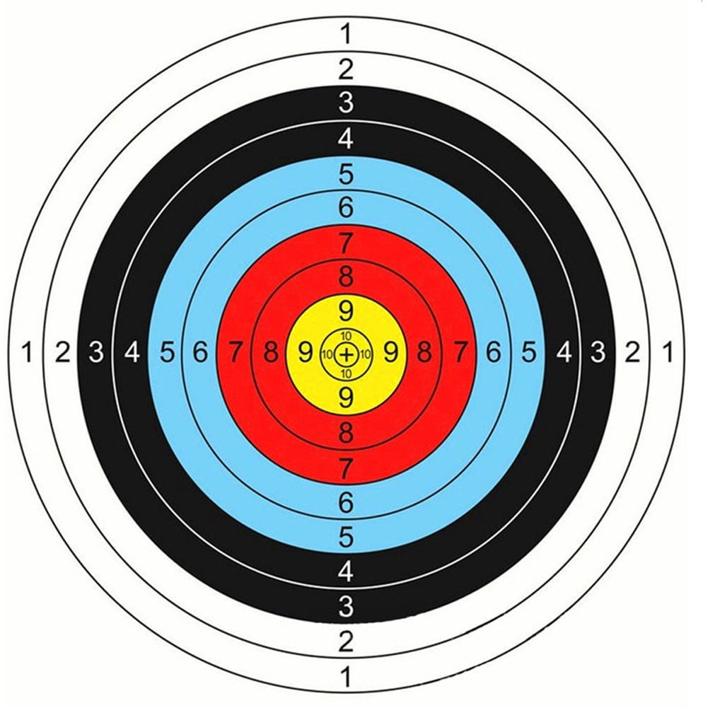 Ayyufe Pack of 10 Color Printed Standard Arrow Bow Shooting Practice Archery Target Paper