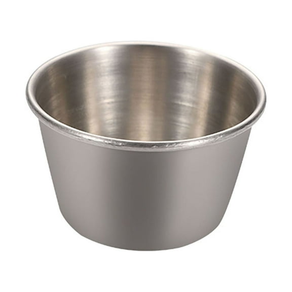 Ayyufe Sauce Cup; Stainless Steel Sauce Cup Round Dipping Tomato Condiments Bowl Kitchen Accessory