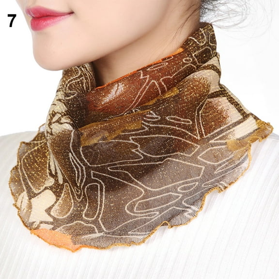 Ayyufe Scarf Shiner Sun Protection Tulle Lightweight Summer Protection Scarf for Travel