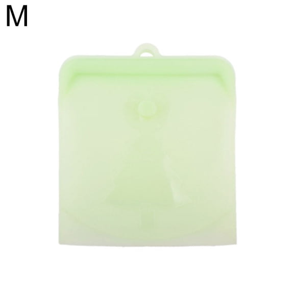 Ayyufe Storage Bag; Semi Transparent Self-Sealed Silicone Kitchen Fridge Food Storage Bag Organizer; Green