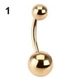 thumbnail image 1 of Ayyufe Surgical Stainless Steel Ball Barbell Belly Navel Ring Button Body Piercing, 1 of 7