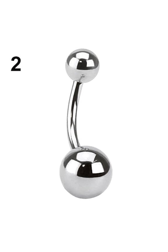 Surgical Stainless Steel Ball Barbell Belly Navel Ring Button Body Piercing
