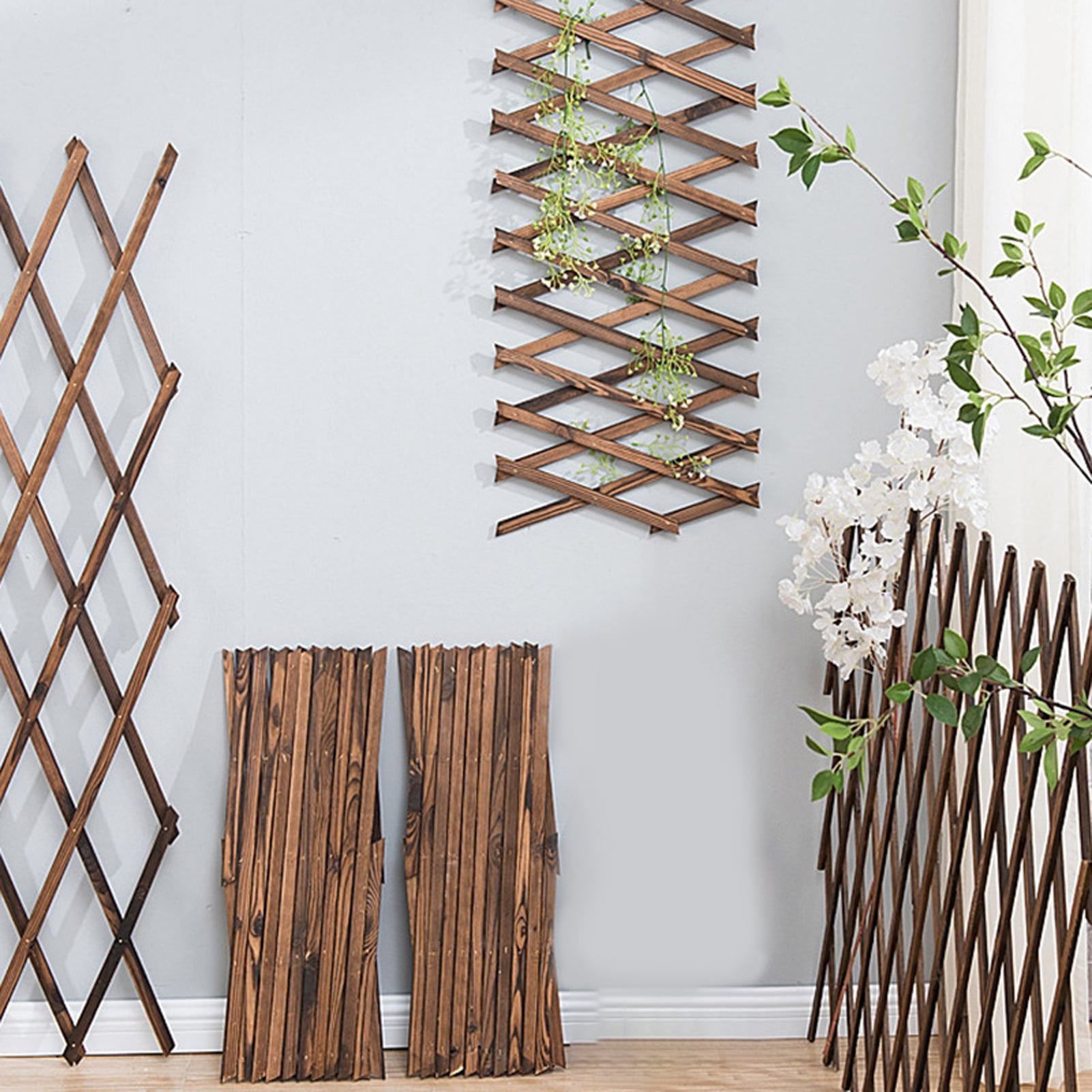 Ayyufe Trellis Fence Plant Support Willow Lattice Fence Panel for Climbing Plants Vine Ivy Rose Cucumbers Clematis, for Yard