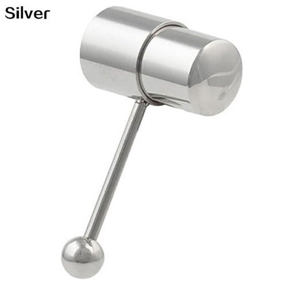 Ayyufe Unisex Cool Punk Hammer Shape Vibrating Tongue Bar Stud Body Piercing