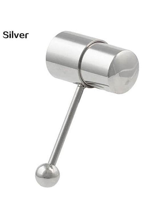 Unisex Cool Punk Hammer Shape Vibrating Tongue Bar Stud Body Piercing