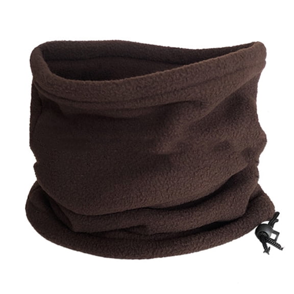 Ayyufe Unisex Winter Outdoor Solid Color Soft Thick Fleece Neck Warmer Gaiter Cover Hat