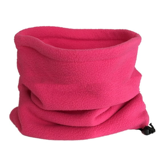 Ayyufe Unisex Winter Outdoor Solid Color Soft Thick Fleece Neck Warmer Gaiter Cover Hat