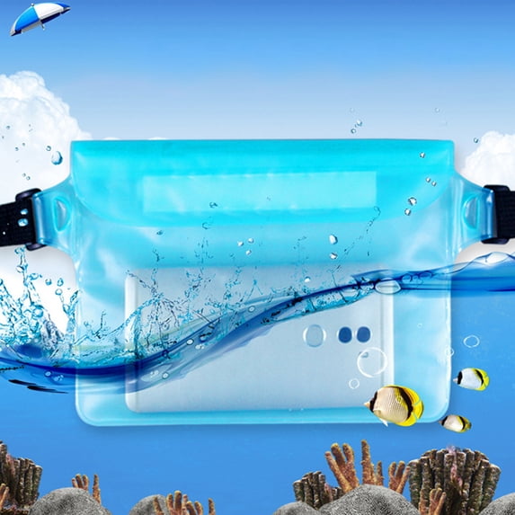 Ayyufe Waterproof Underwater PVC Beach Swimming Mobile Phone Waist Bum Bag Dry Pouch