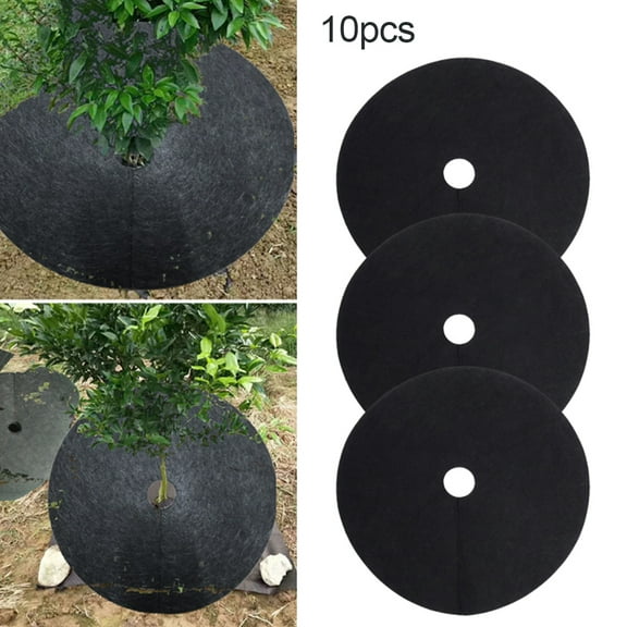 Ayyufe Weeding Cloth 10Pcs Garden Biodegradable Non-Woven Fabric Weeding Cloth Block Barrier Mulch