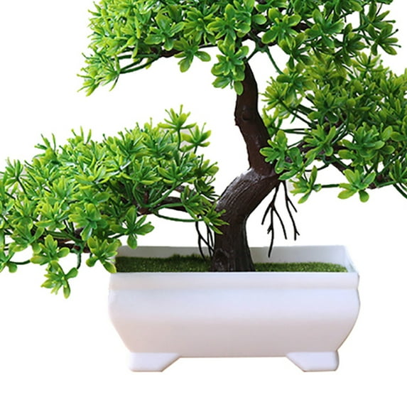 Ayyufe Welcoming Pine Bonsai Simulation Artificial Potted Plant Ornament Home Decor
