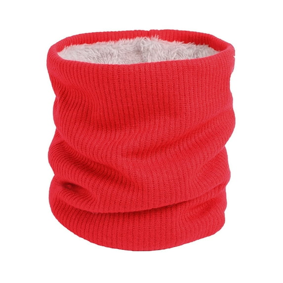 Ayyufe Winter Double Layers Ring Thick Warm Breathable Outdoor Knitting Scarf Neckwear