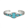 thumbnail image 1 of Ayyufe Women Bracelet Cuff Bohemia Vintage Turquoise Open Bangle Bracelet Cuff Fashion Jewelry Accessory for Party Banquet, 1 of 7