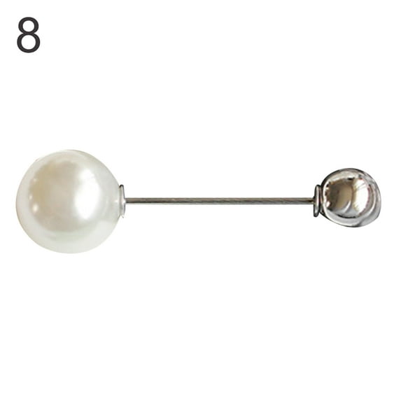 Ayyufe Women Fashion Double Faux Pearls Brooch Safty Pin Cardigan Shawl Clip Badge