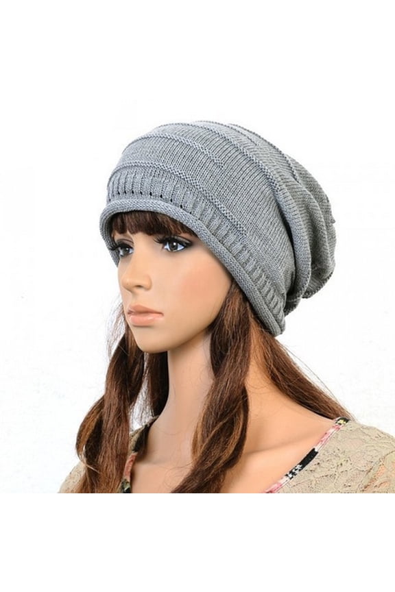Women Men Winter Warm Baggy Beanie Knit Crochet Ski Cap Oversized Slouch Hat