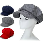Ayyufe Women Woolen Hat Fashion Easy- Autumn Winter Warm Fashion Woolen Casual Beret Newsboy Cap French Beret Wool Solid Color Hat