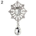 thumbnail image 1 of Ayyufe Women's Luxury Rhinestone Alloy Brooch Pin Large Waterdrop Pendent Party, 1 of 7