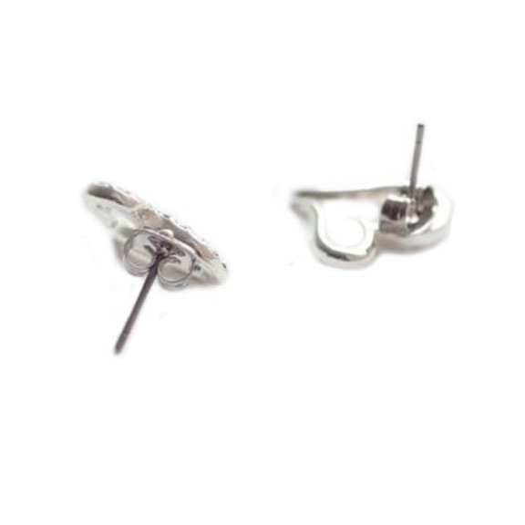Ayyufe Women's Open Heart Crystal Rhinestone Ear Stud Earrings Piercing