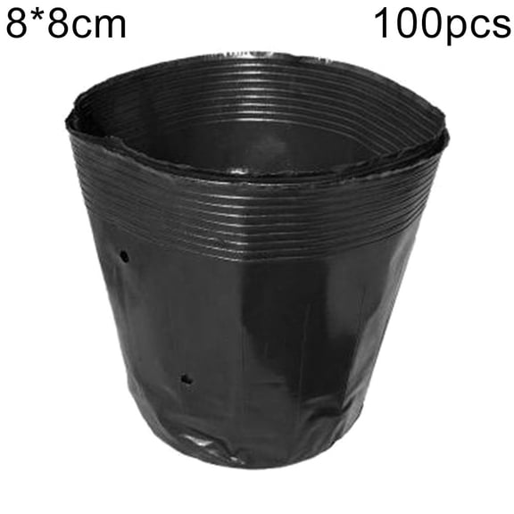 Ayyufe pack of 100 Plastic Pot Planting Flower Pot Nursery Planter Home Garden Supply