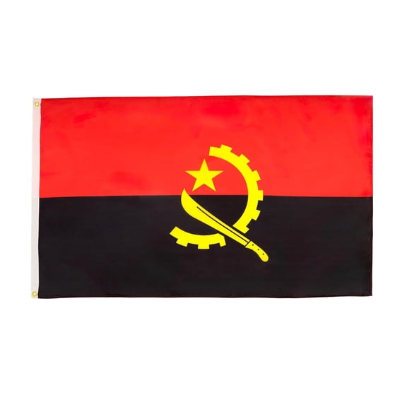 Az Flag Angolan Flag Set 90 X 60 Cm Polyester Angolan Flag with Eyelets Red