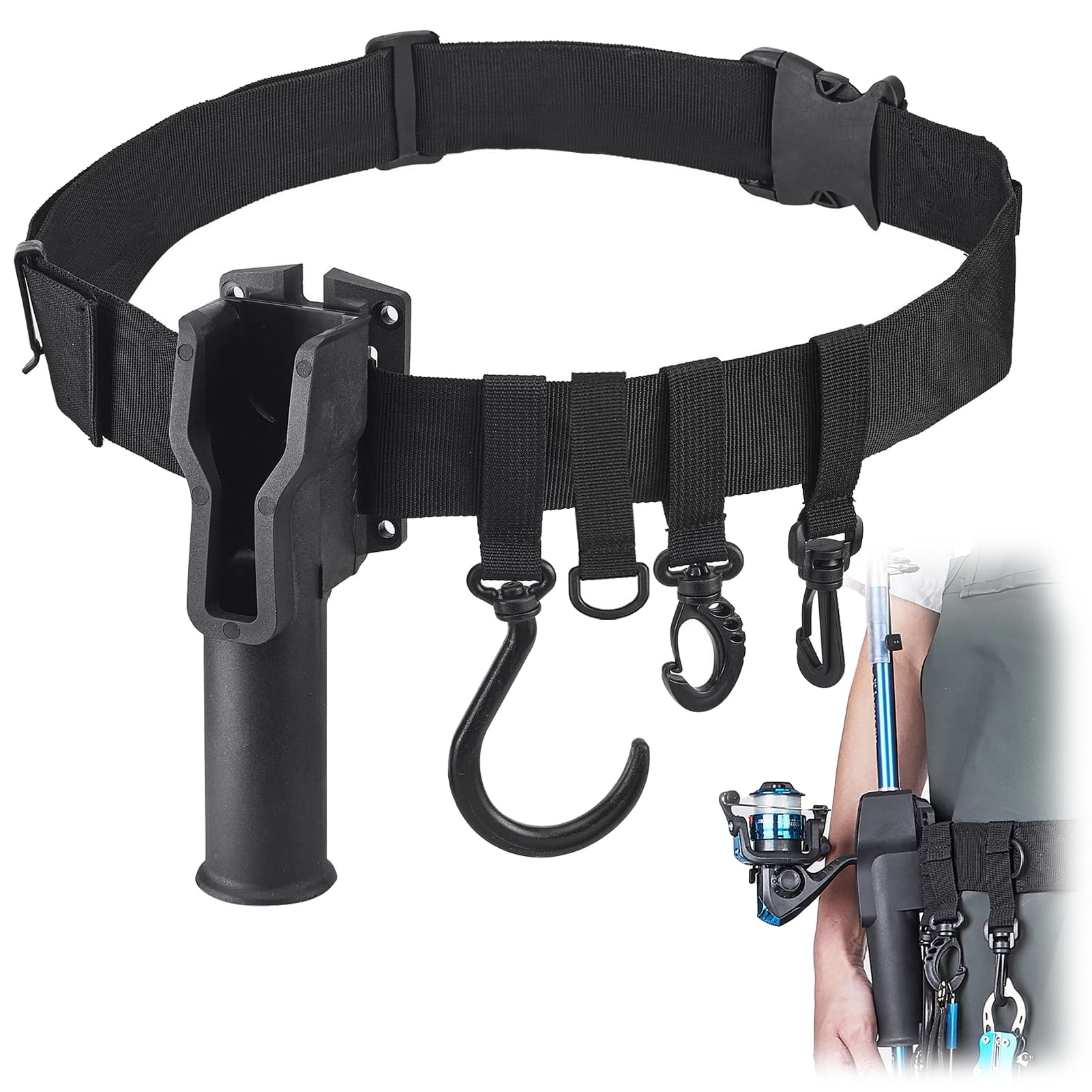 AzReference Adjustable Fishing Rod Holster Hip Holster Wading Belt