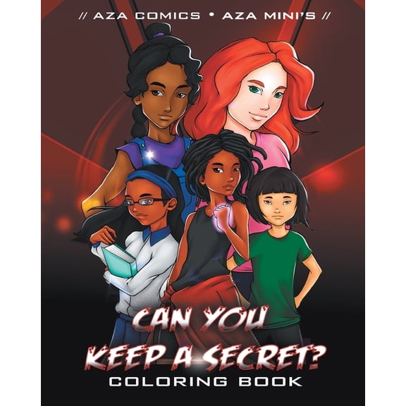 Aza Mini's Aza Comics Can You Keep A Secret? Coloring Book, Book 1, (Paperback)