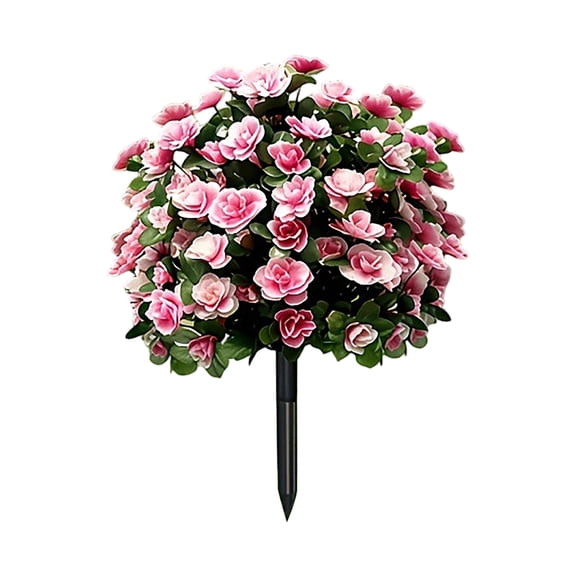 Azalea Begonia Garden Stake, Cloth Flower for Fence Planter Rustic Decor Garden Decoration