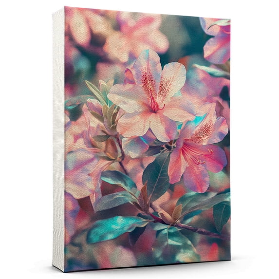Azalea Flower Canvas Wall Art 8x12 inches - Muted Floral Azalea Flower ...