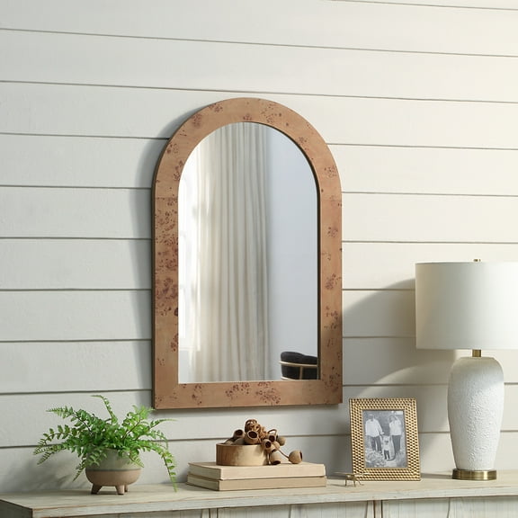 Azalea Park Arched Wood Wall Mirror Driftwood