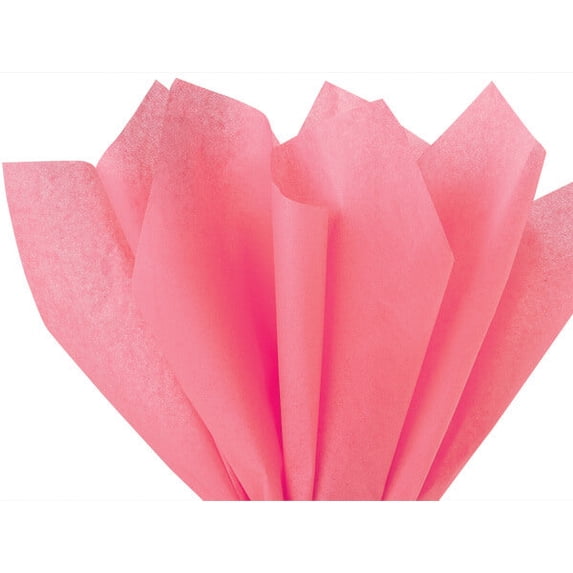 Azalea Pink Tissue Paper Squares, 24 Sheets, Feronia Packaging, Large 20x30 Inch
